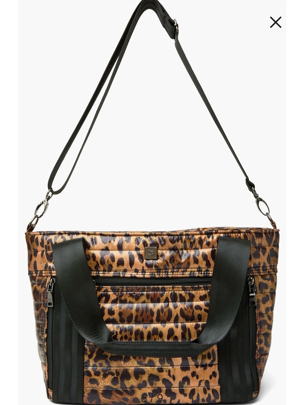 NWOT THINK ROYLN Jr. Jetset Wingman Tote Bag Leopard back luggage sleeve - Picture 4 of 12